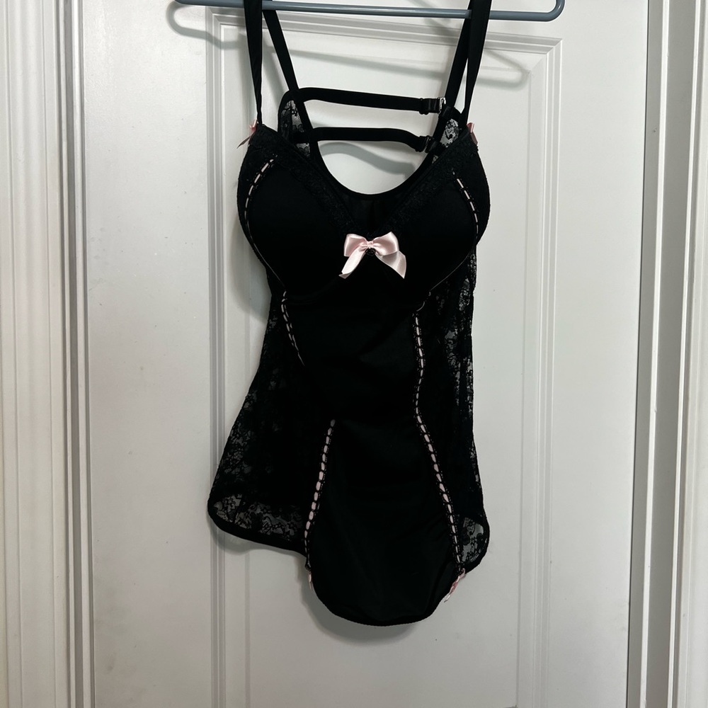 Black plus size lingerie top